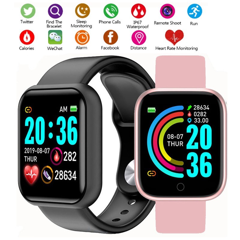 Y D Waterproof Smart Sport Watch Bluetooth Call Touch Screen Heart