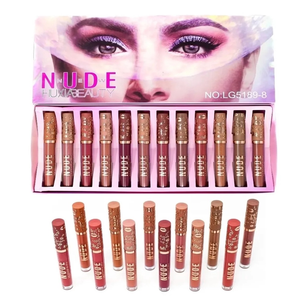 Labial Indeleble Matte Piezas Tonos Nudes Huxia Beauty Shopee M Xico