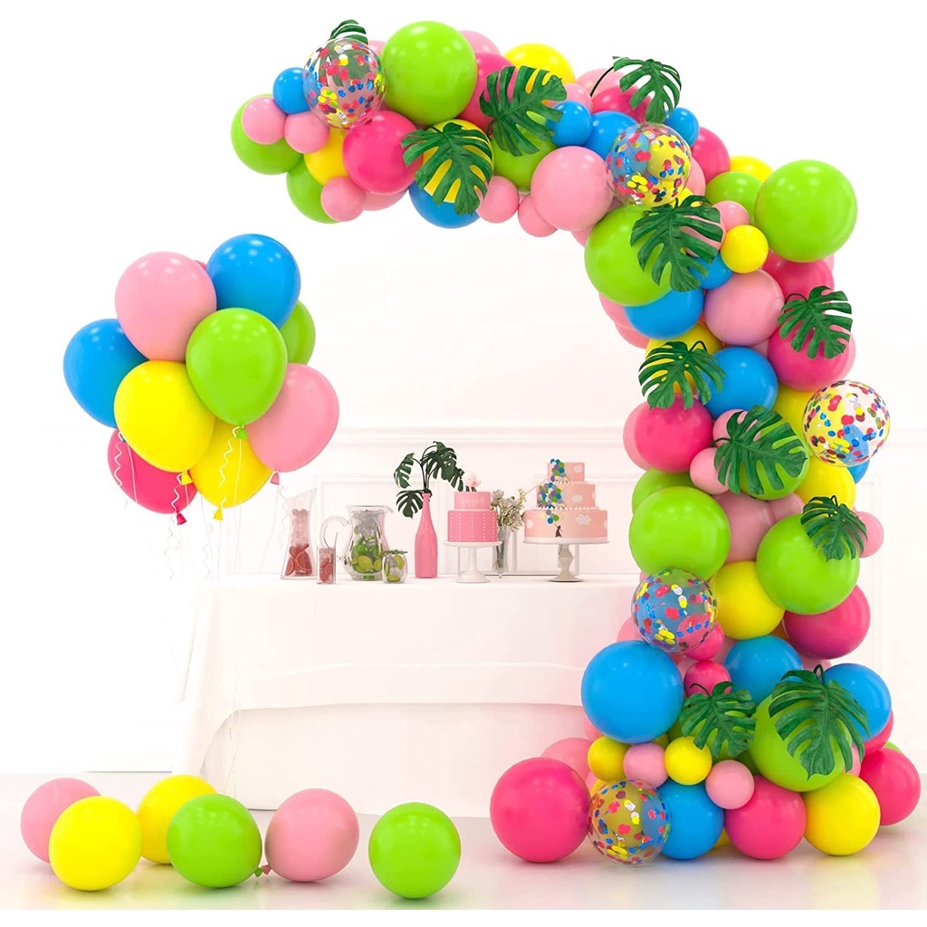 Auihiay 83 Piezas De Guirnaldas De Globos Tropicales Guirnalda De Arco