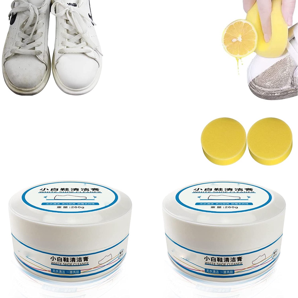 Crema De Limpieza De Zapatos Blanco Blanqueamiento Gel Limpiador