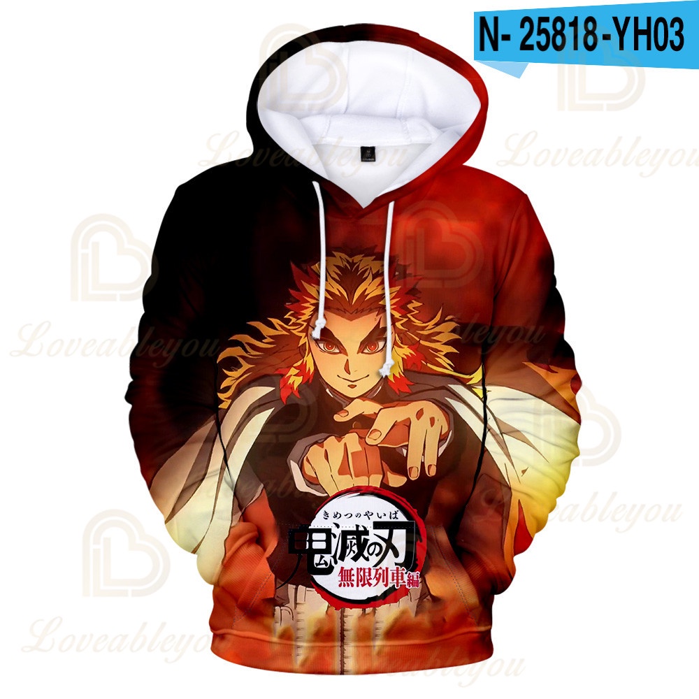 Rengoku Shinjurou Anime Kimetsu No Yaiba Sudadera Con Capucha Kochou