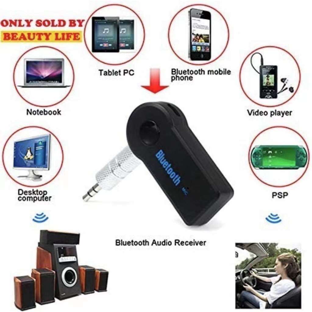 Bluetooth Auxiliar Microfono Manos Libres Para Stereo Carro