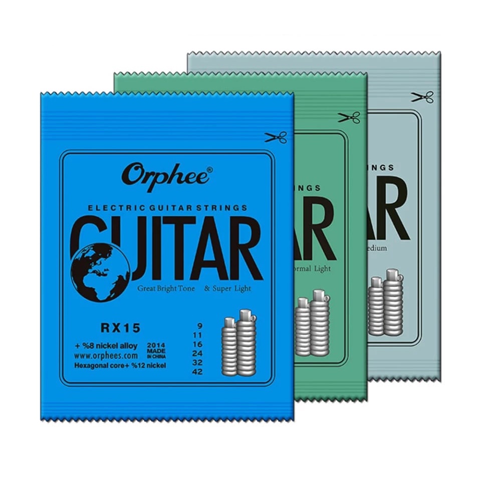 Paquete De Cuerdas Orphee Guitarra El Ctrica N Quel Rx Y Caye Ew