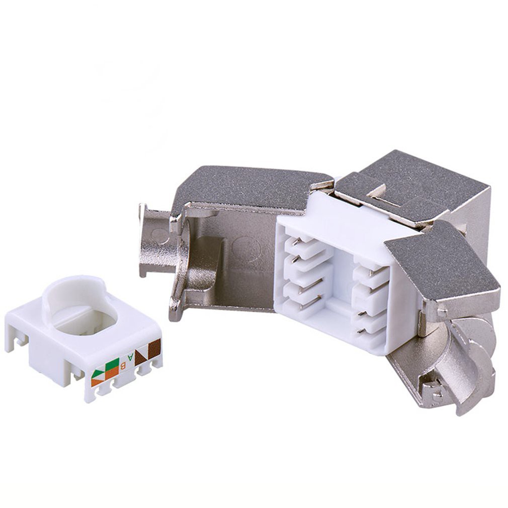 Network RJ45 Cat6 Cat7 Keystone Jack Module 360 Degree Full Shielded