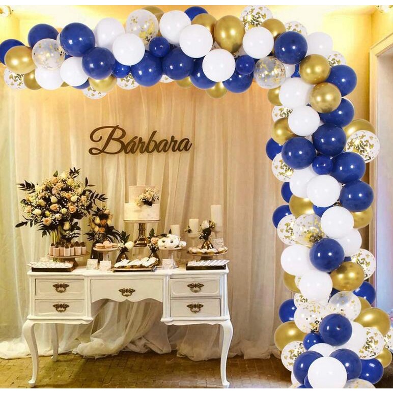 Recolectar 144 Images Decoracion Con Globos Azul Y Dorado Viaterra Mx