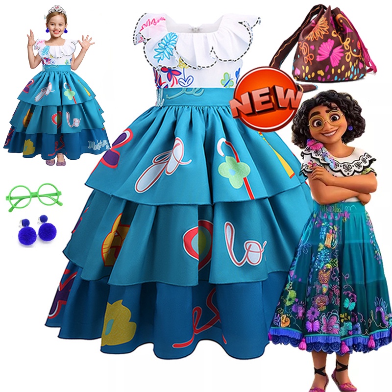 Disney New Mirabel Encanto Vestidos Para Niñas Vestido De Princesa