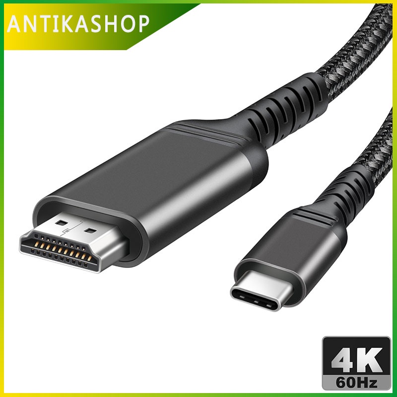 Cable USB C A HDMI Tipo HD 4K 60Hz Trenzado Adaptador Thunderbolt