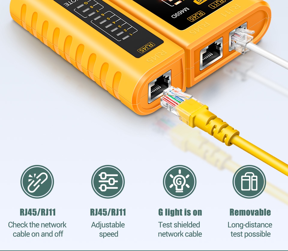 Testeur Ethernet Testeur de Câble Réseau RJ45, Outil de Test de Câble