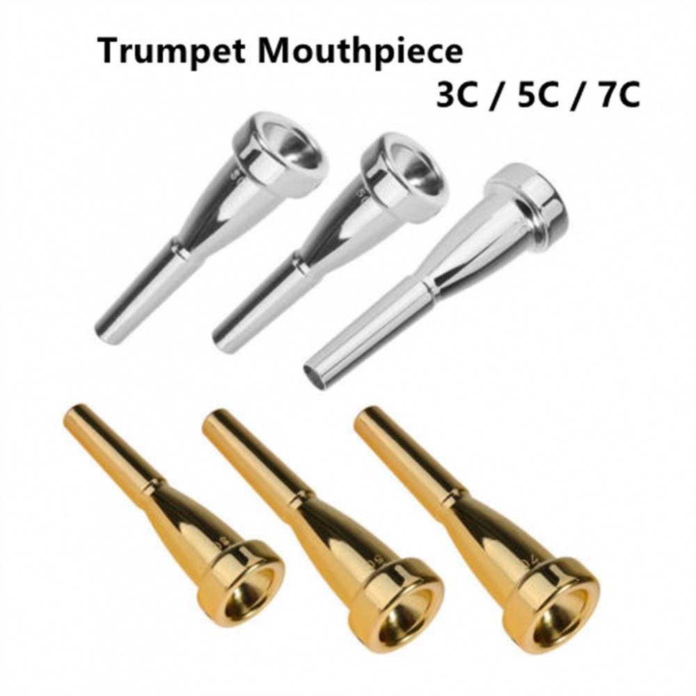 Profesional Boquilla de trompeta 3C/5C/7C tamaños para las piezas de Bach Principiante Ejercitador 