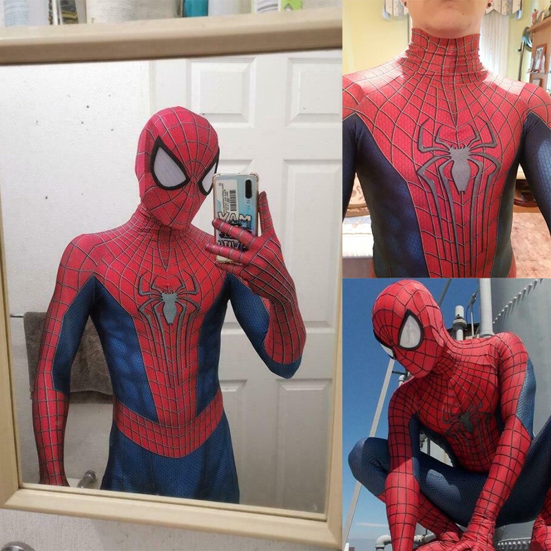 The Amazing Spider Man Cosplay Costume Spiderman Zentai Suit Halloween Adult Shopee México