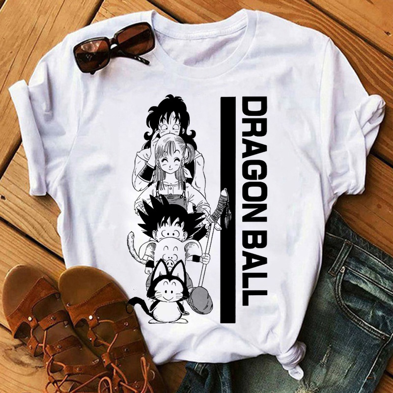 Dragon Ball z Vegeta Son Goku Camiseta Mujer Pareja streetwear grunge  Impresión Estética Ropa kawaii | Shopee México