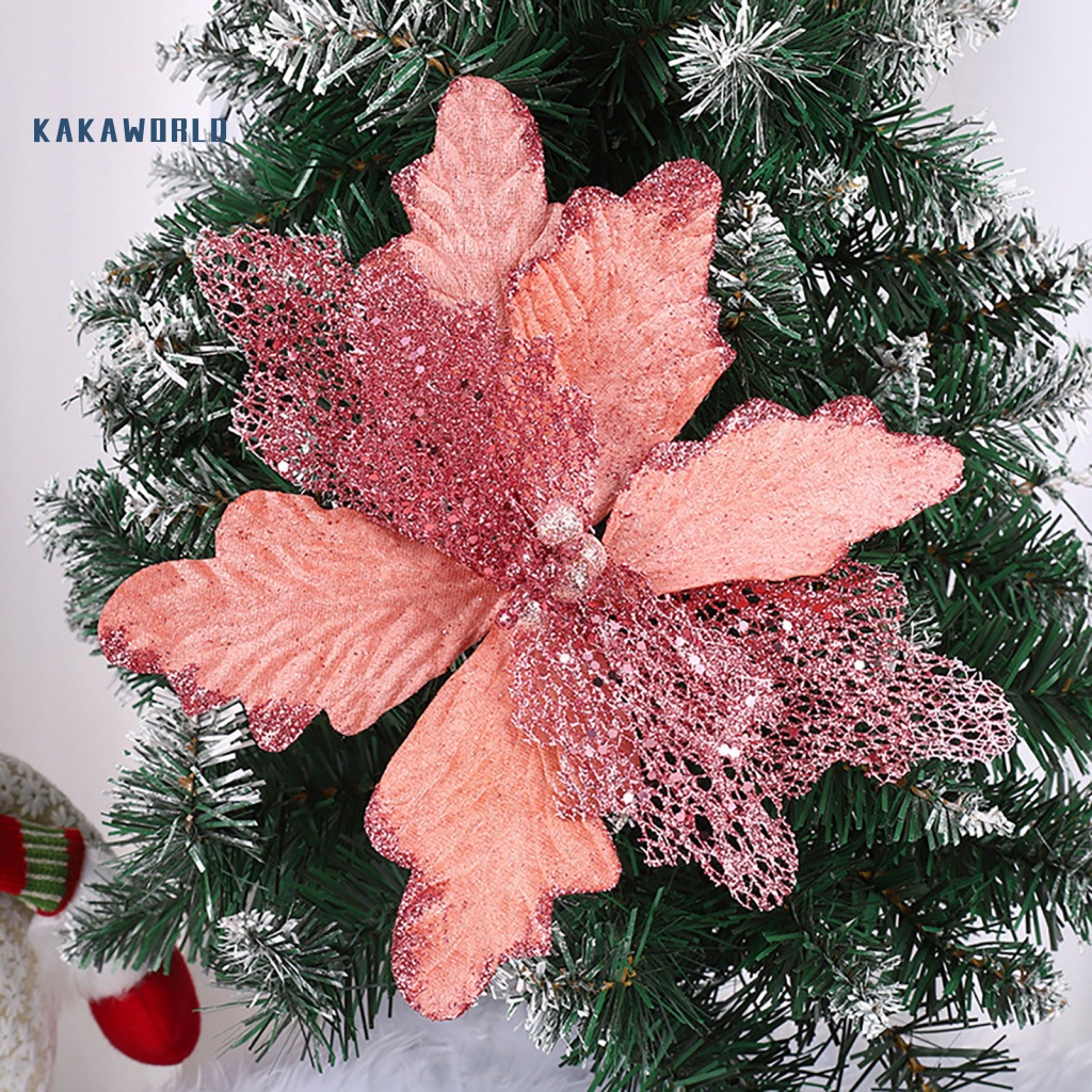 25cm Adorno De Árbol De Navidad Hueco Flor De Imitación Reutilizable |  Shopee México