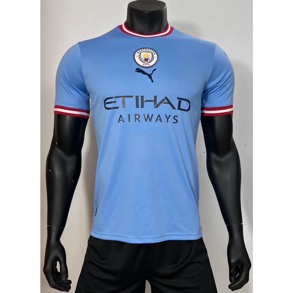 Equipo Azul Claro Camiseta de casa del Manchester City para niños de la Temporada 2022/23 