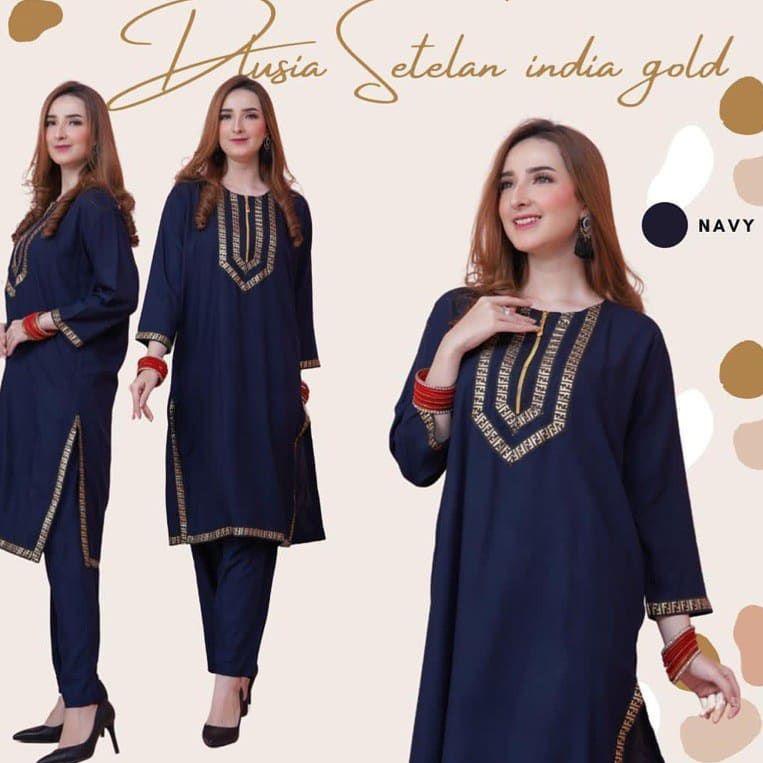 Envío gratis configuración de ropa árabe conjuntos árabes de ropa de mujer  ropa reciente DLUSIA INDIA oro ajustes (ART. 4553) | Shopee México
