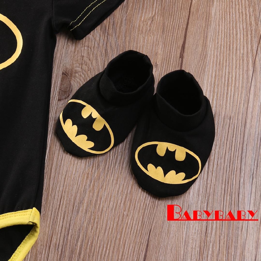 AMA-Recién Nacido Bebé Niños Ropa Mameluco Zapatos Sombrero Batman Trajes |  Shopee México