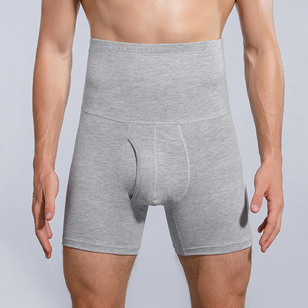 Details about  / Men/'s Compression High-Waist Boxer Shorts Tummy Slim Body Shaper Girdle Pants US