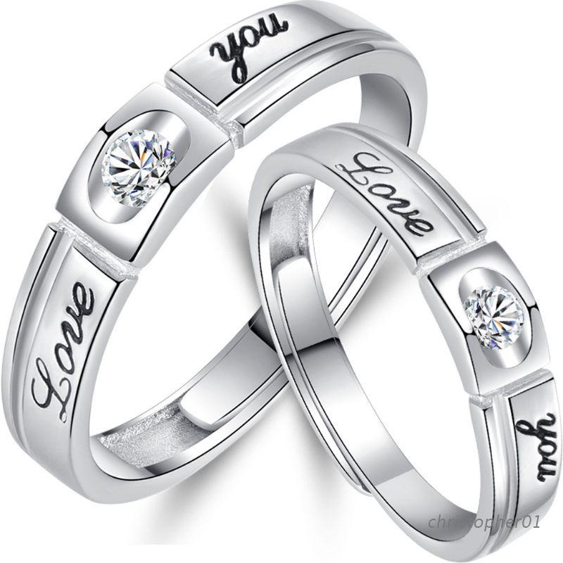 Sensible Llevar período Chr. anillos de promesa para hombre y mujer para él y su corazón anillos de  pareja | Shopee México