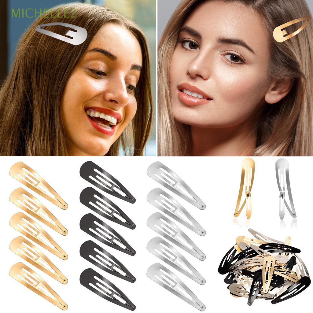 MICHELLE2 Durable Pinzas para el cabello a presión para niñas mujeres  Agarre del pelo Herramienta de peinado Horquillas Rápido Dorado Plateado  Negro Pasadores Metal Clips BB/Multicolor | Shopee México