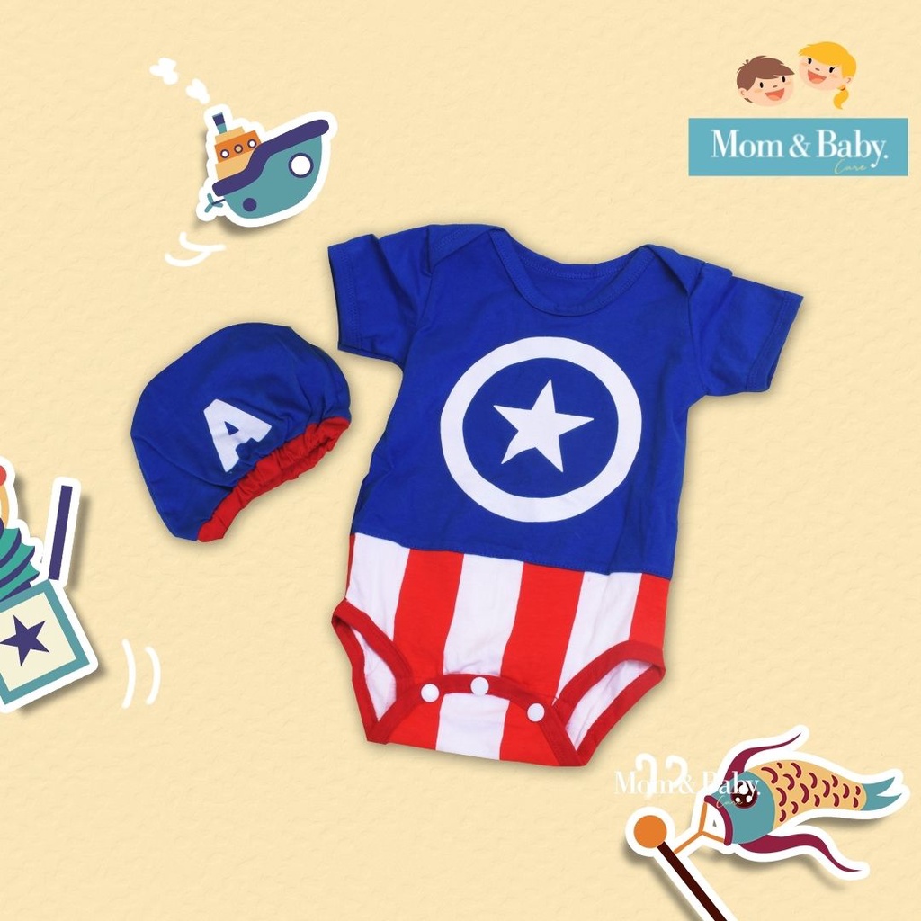 Ropa de bebé jerseys ropa de bebé capitán américa personaje n | Shopee  México