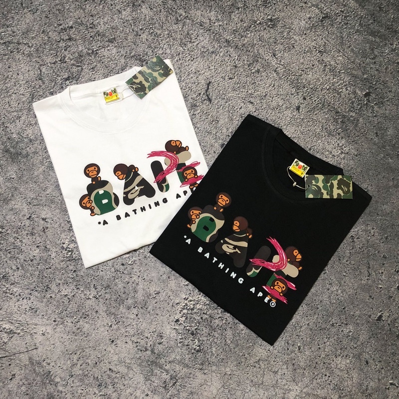 A BATHING APE Bape T-Shirt - un mono de baño X cebo TEES - camiseta mono de  baño - ropa BAPE espejo camuflaje 1:1 | Shopee México