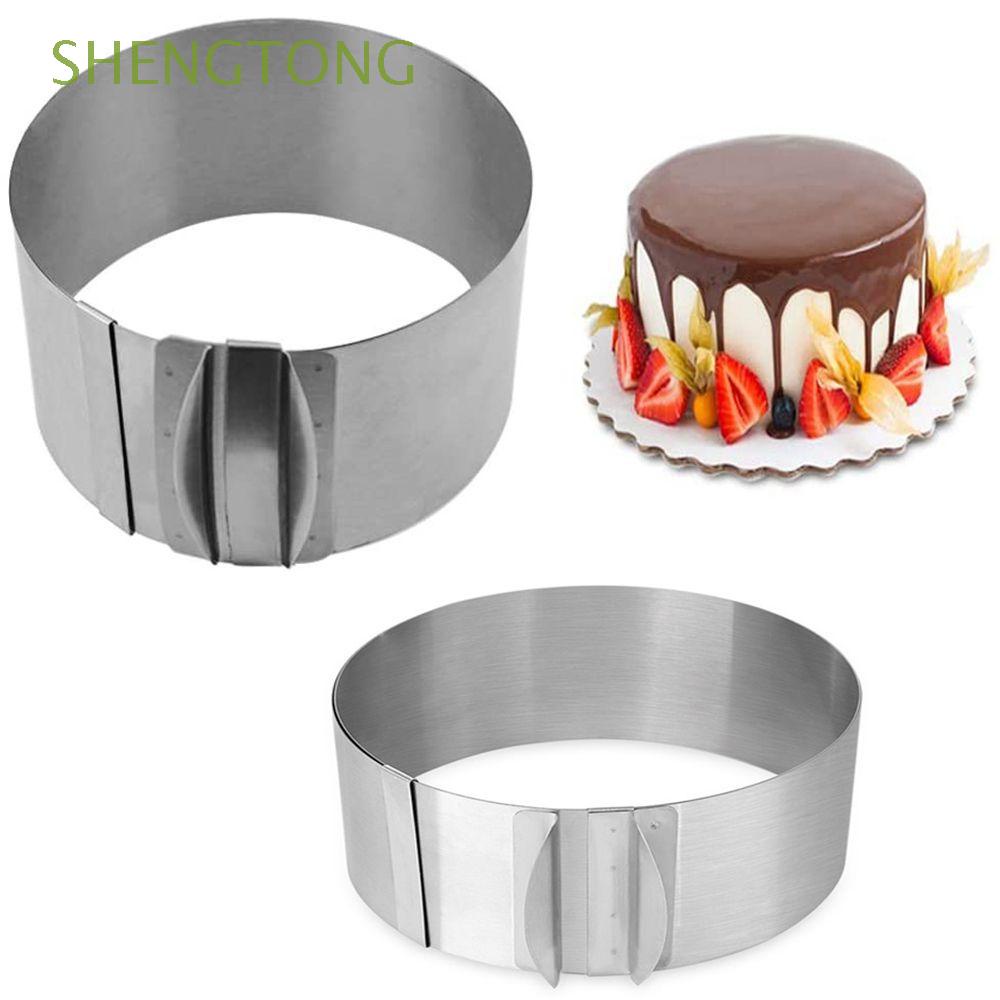 Shengtong Adjustable Adjustable Cake Mold Durable Baking Tool Cake Ring Mold Pastry Baking Bakeware Decorating Stainless Steel Kitchen Mousse Cake Kitchen Gadgets Shopee Mexico