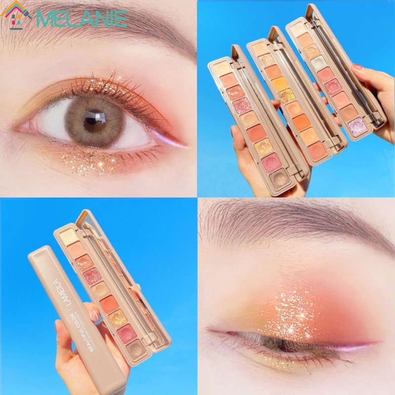 Paleta De Sombras De Ojos Perladas , Mates , Polarizadas Con Purpurina  Triple Sombra Maquillaje De Nueve Colores Teclado | Shopee México