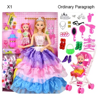 Juego De Munecas Barbie 58 Piezas Con 6 Vestido Y 1 Muneca De Bebe Reemplazable Princesa Casa De Juego Conjunto Kit De Juguete Para Ninas Ninos Shopee Mexico