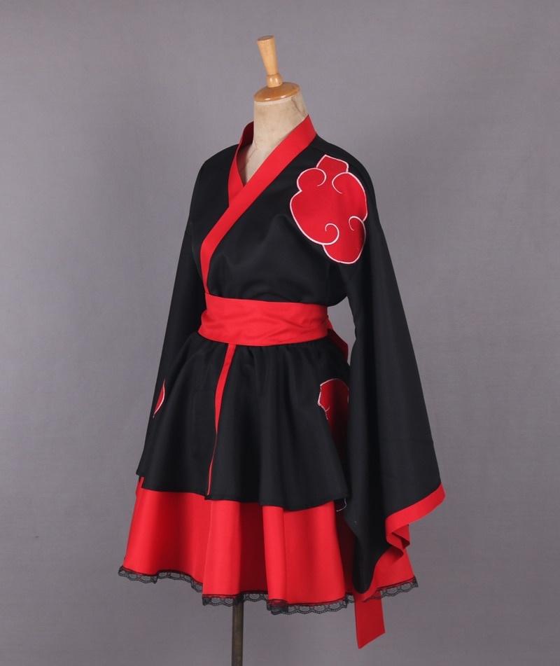 NARUTO : Shippuden Disfraces Akatsuki Lolita Faldas Kimono Vestido Anime  Cosplay Halloween Señoras Fiesta Unifor | Shopee México