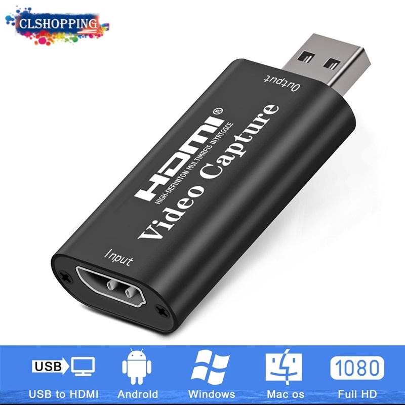 Capturadora de vídeo 60fps hdmi Para PS4 DVD Videocámara Vivo Caja De Grabación De Video 4K USB Captura HDMI Tarjeta Grabber