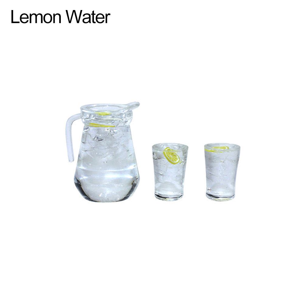 Jarra de plástico de escala 1:12 y un vaso de agua tumdee bebida cocina de casa de muñecas 