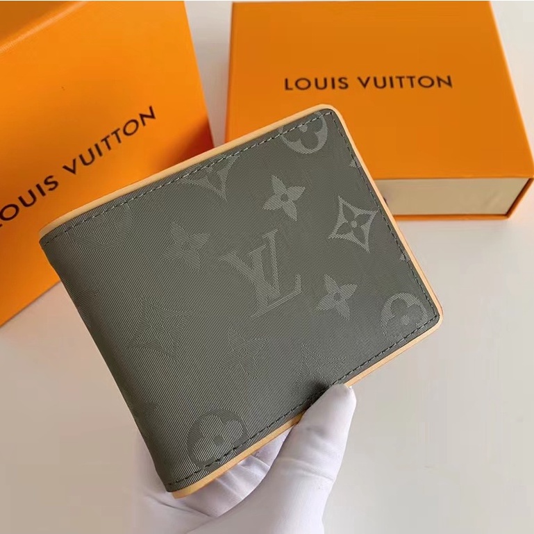 (Con Caja) Listo Para Enviar 100 % Genuino Louis Vuitton Cartera LV Cuero ,  color A Juego Con La Foto Real , Modelo : M64202