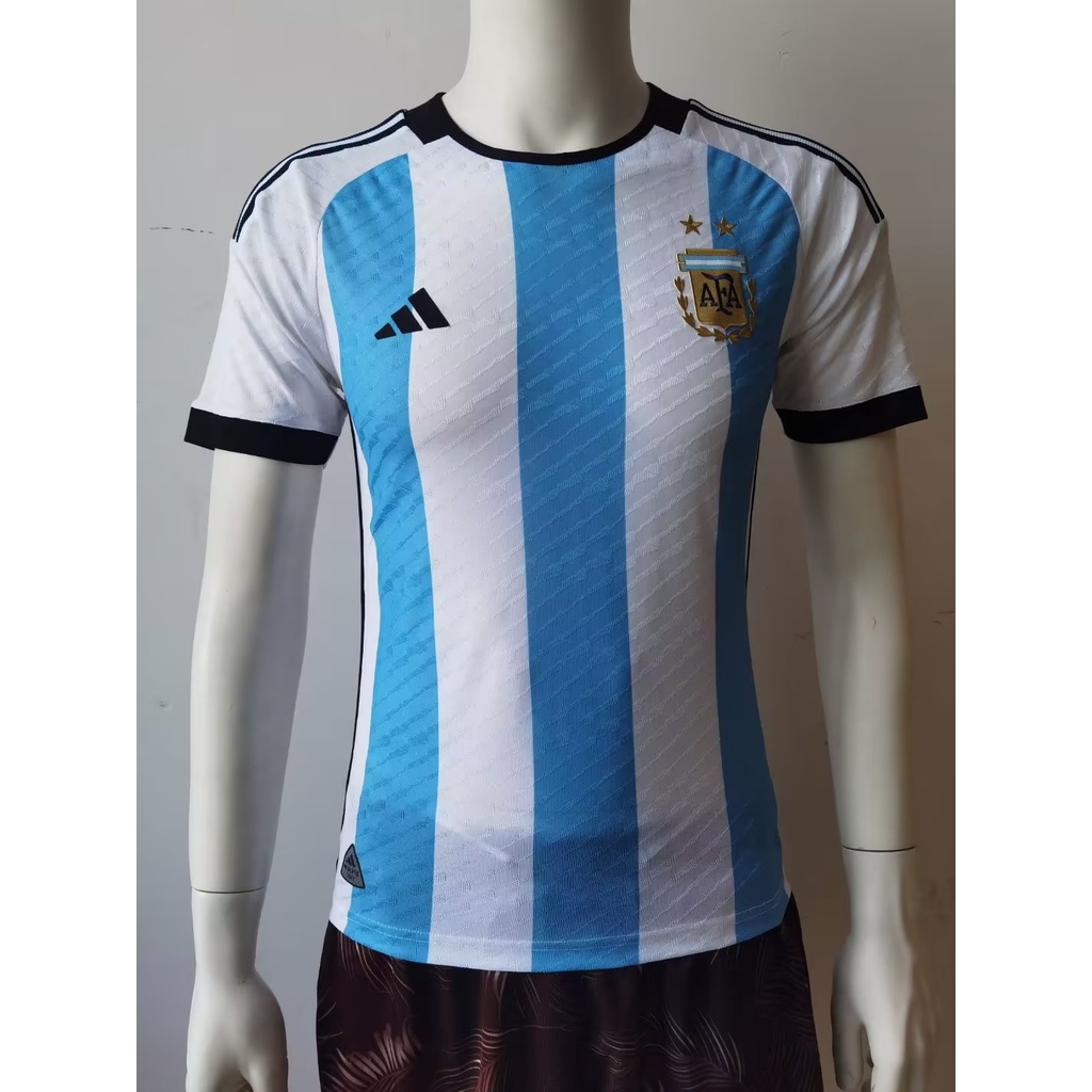 [Preguntas Del Jugador] 2022 Argentina home player Versión Fútbol jersey De Alta Calidad top Manga Corta