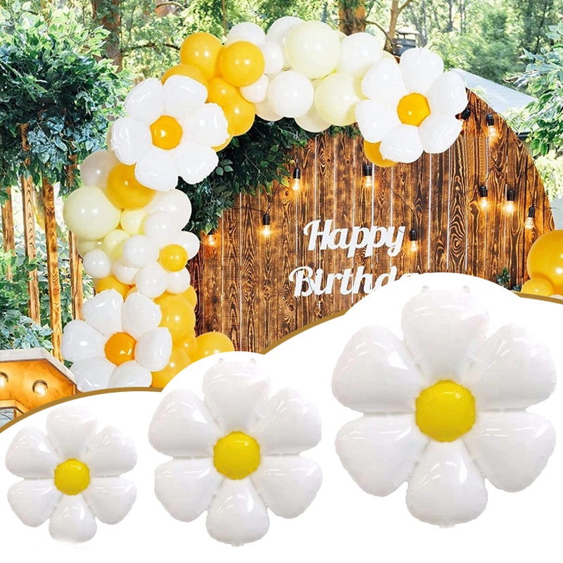 Globos De Papel De Flores De Margarita Blanca/Aire De Helio De Girasol ...