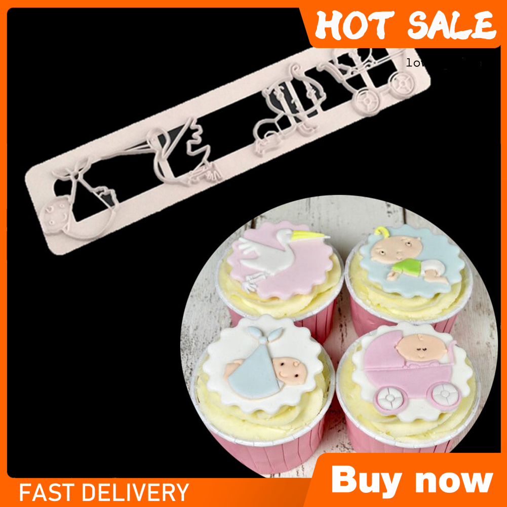 Lp Lindo Pelicano Patron De Cochecito De Bebe Diy Chocolate Galletas Molde Para Hornear Shopee Mexico