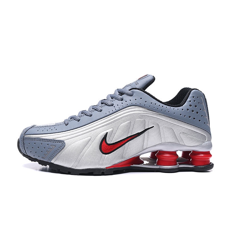 red and white nike shox