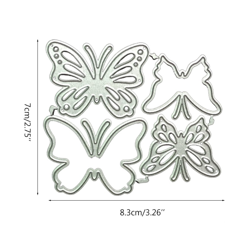 Troqueles de mariposa para hacer tarjetas troqueles de corte de lazo álbum de recortes en relieve tarjetas de papel decoración de manualidades molde de plantilla color plateado 