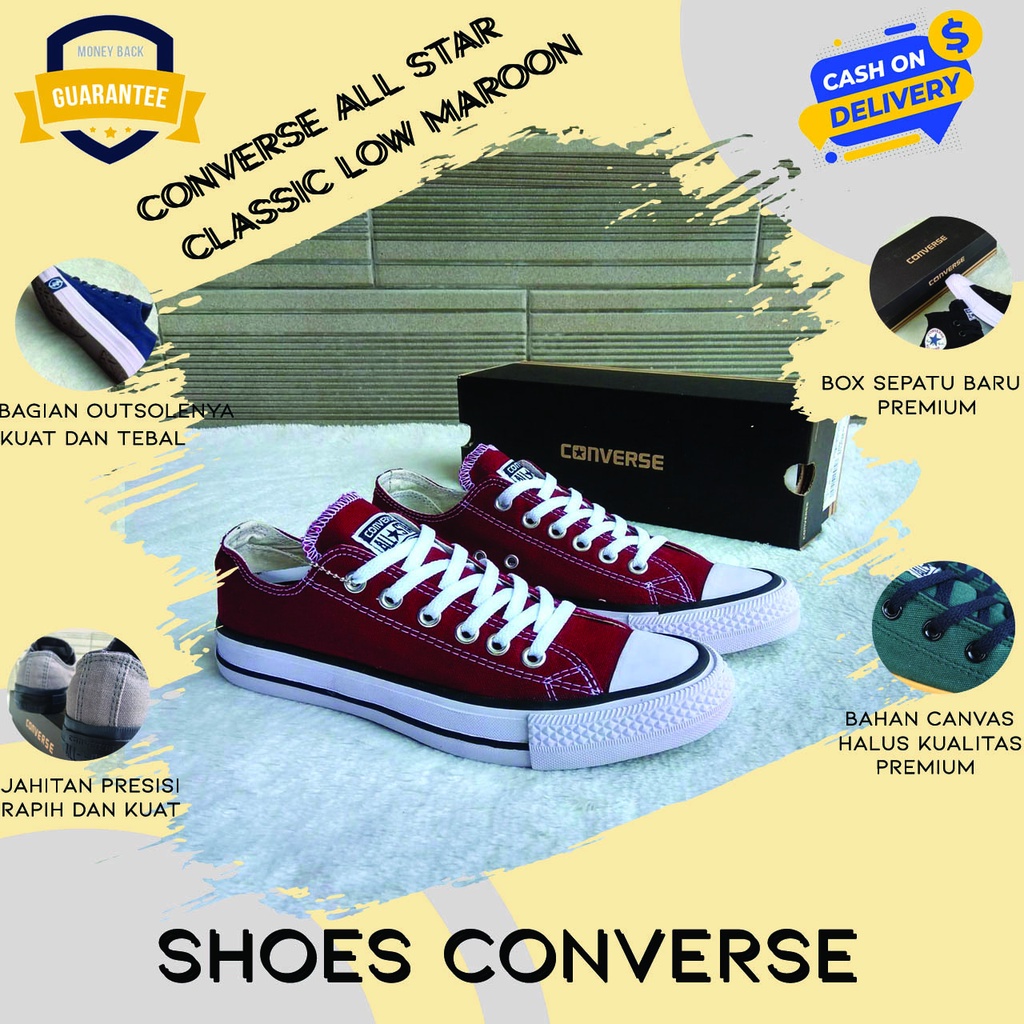 hazlo plano Ambiguo Penetración Converse All Star 70s Classic Low hombres mujeres zapatos negro Color  Premium alta calidad Casual zapatillas de deporte zapatos | Shopee México