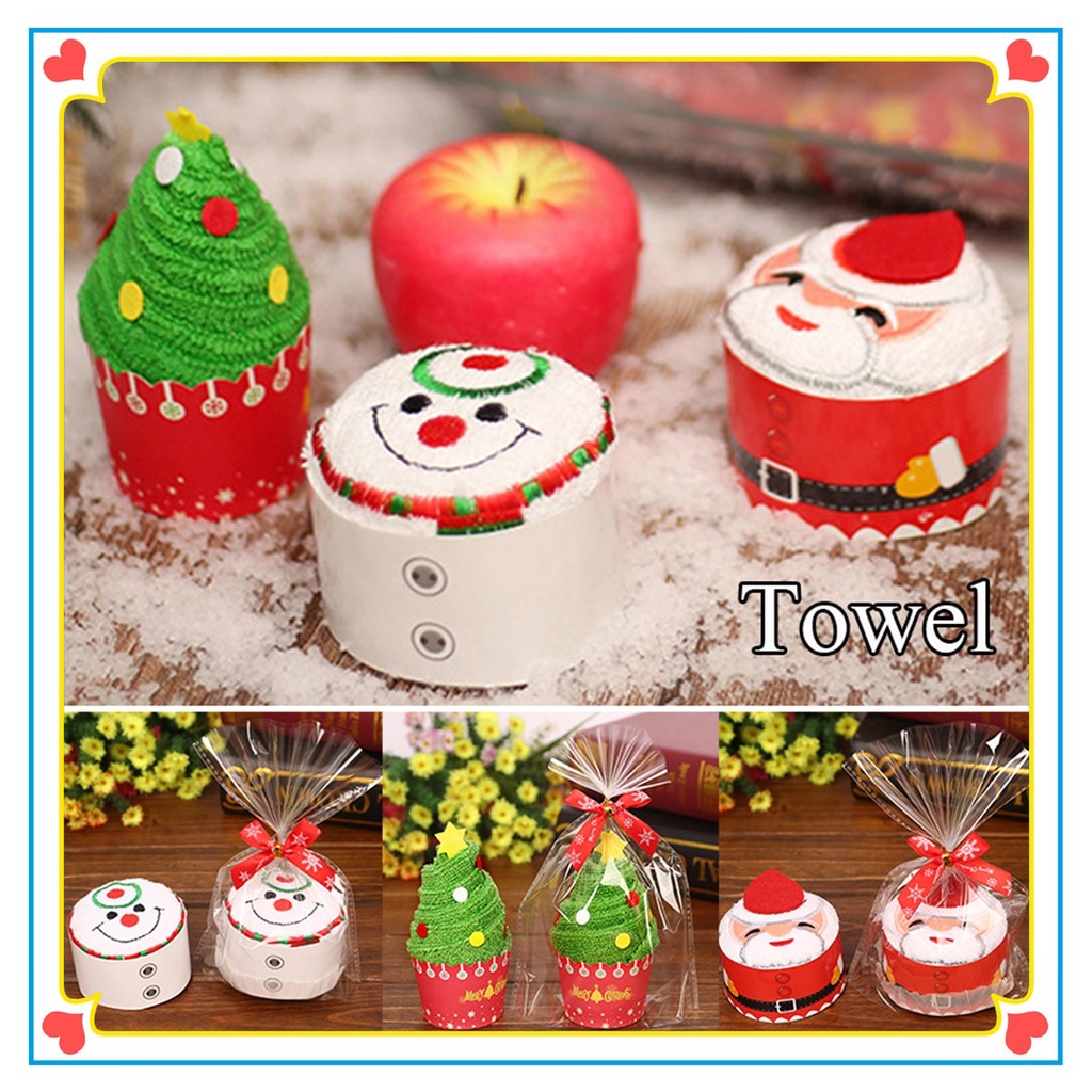 Toalla Con Forma De Pastel De Navidad , Muñeco De Nieve , Decoración De  Cena , Año Nuevo 2022 , Bordada Para El Hogar , Árbol Toallas Para Niños ,  Regalos | Shopee México