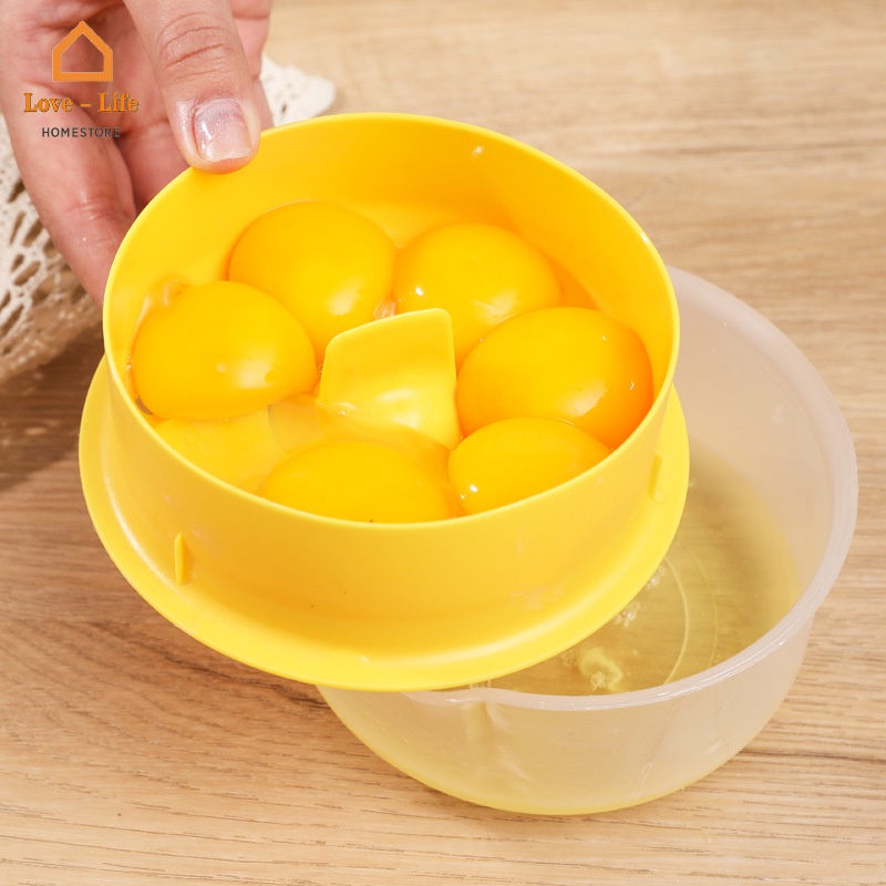 Yihaifu Extractor de Filtro Separador de Huevo Yema de Huevo de plástico Blanca con la cocción al Caja de Almacenamiento de Cocina Gadget Verde Menta 