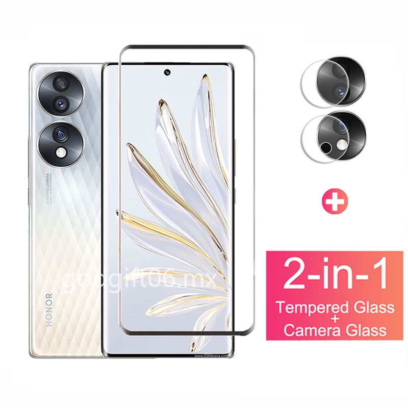 Mica Protector de Pantalla Vidrio Cristal Templado 9D 2 En 1 Para Honor