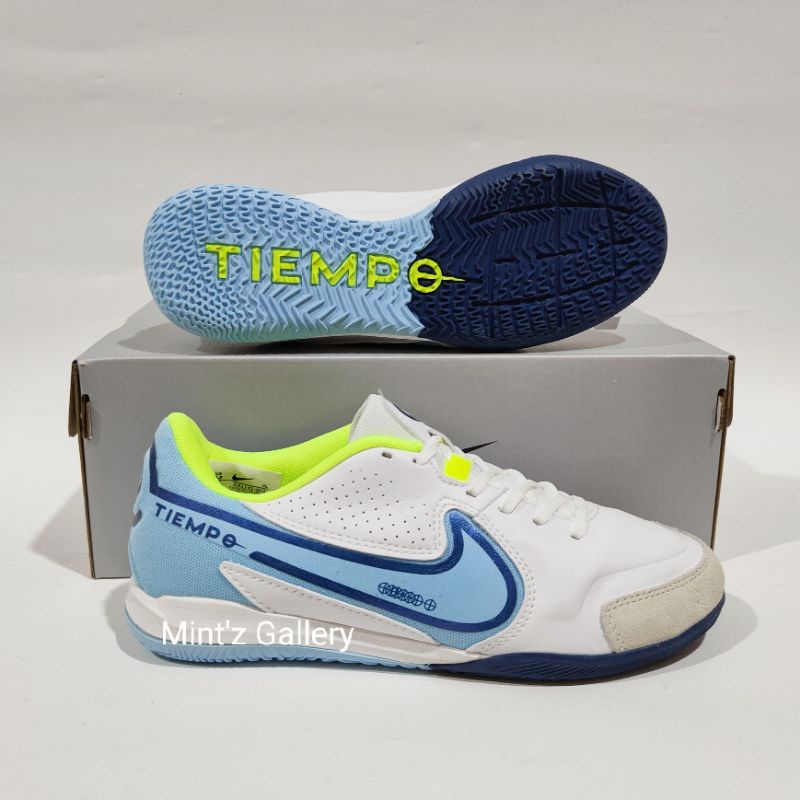 Nike Tiempo Legend 9 Elite White sky blue IC fútbol sala zapatos de fútbol sala
