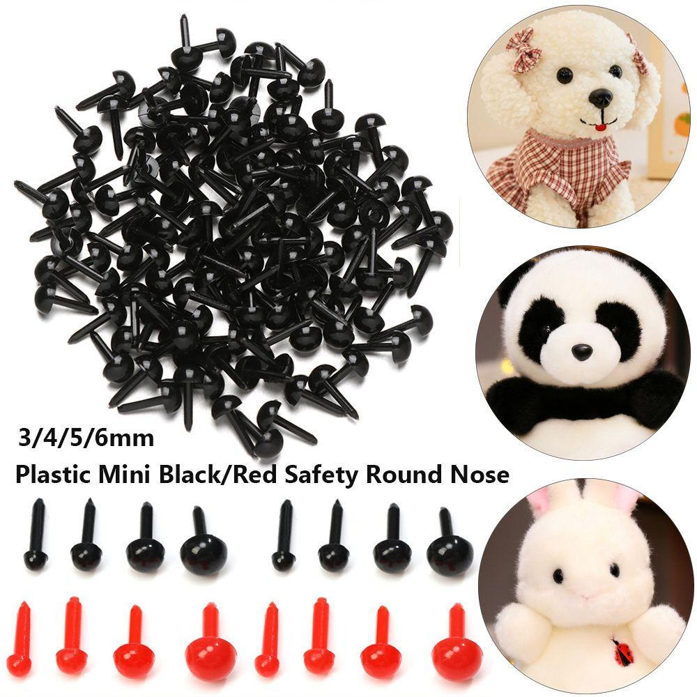 muñeca de peluche narices de seguridad de plástico nariz de oso de peluche para cachorro AHANDMAKER 60 piezas de 6 tamaños de nariz de plástico negro 