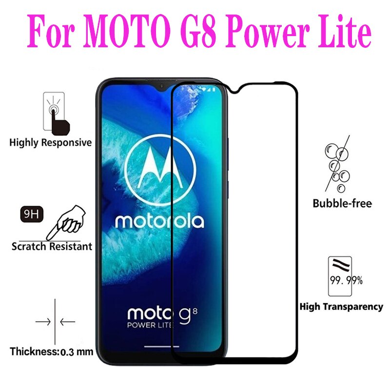 Para Motorola Moto G8 Power Lite Protector de Pantalla de Vidrio Templado 