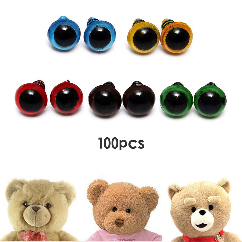 100x seguridad de plástico ojos DIY animal juguetes bärenmachen peluche animales accesorios 