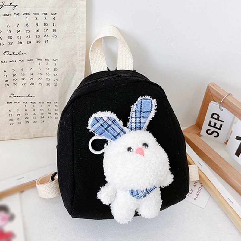 blanco Mini conejito con un solo hombro niña pequeño bolso pequeño para niños bolsa de hombro animal encantador mochila adorno de dibujos animados 