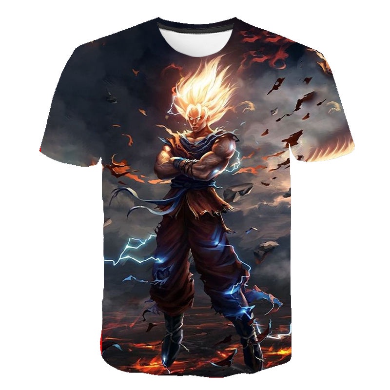 Nueva Dragon Ball Adulto T-shirt Verano Moda Anime Goku Daxian Impresión 3d  Hombres Señoras Amor Manga Corta Camiseta Patrón Ropa | Shopee México