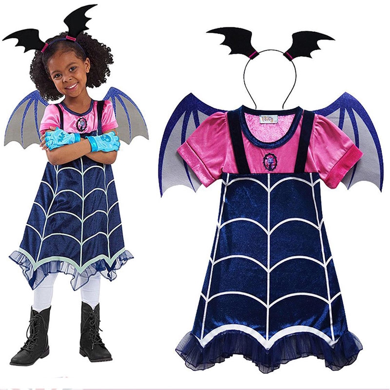 vestido de cosplay vampirina para niñas/disfraz de fiesta ala | Shopee  México