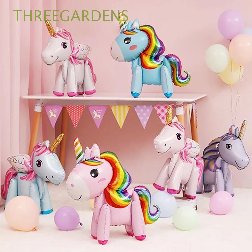 Globo De Papel Unicornio Inflable Caballo Arcoiris Accesorios Para Globos Suministros Para La Fiesta Talla Grande Shopee Mexico