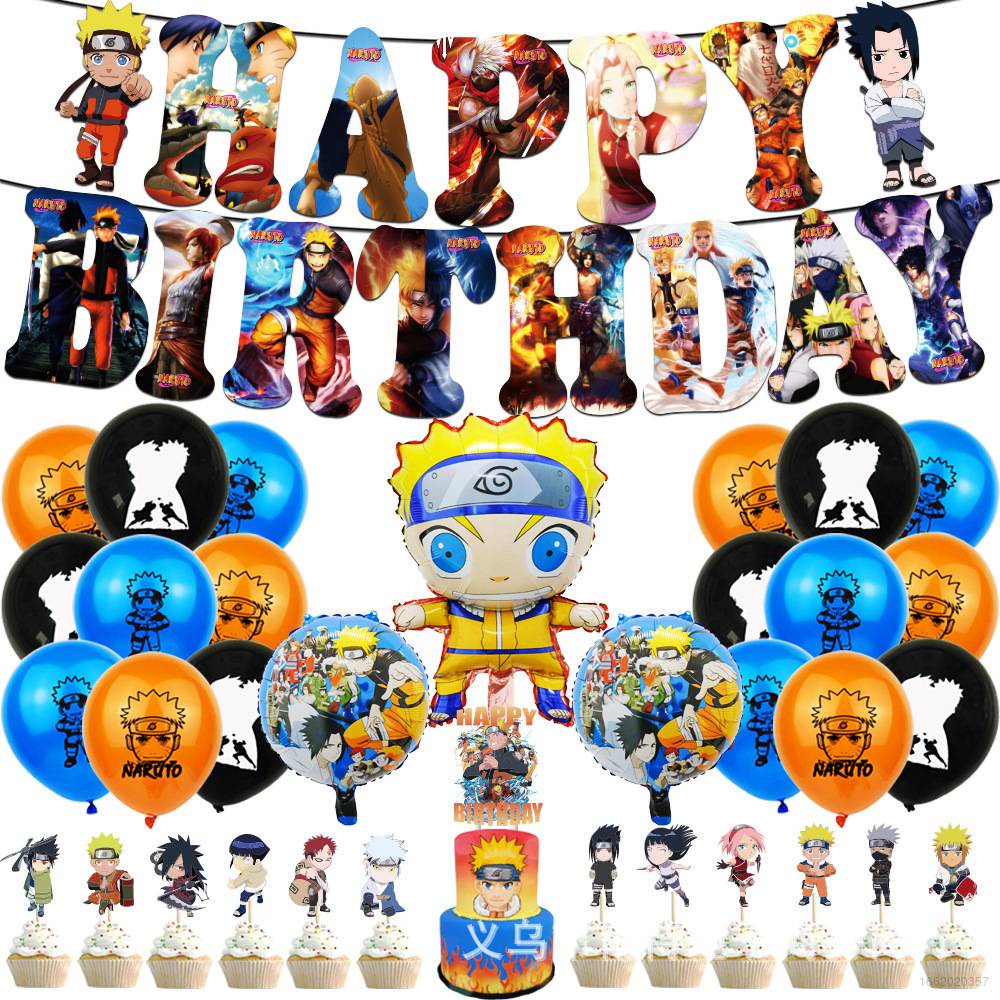 YUESEN 6pcs Naruto Mini Juego de Figuras Niños Mini Juguetes Baby Shower Fiesta de cumpleaños Pastel Decoración Suministros Cake Topper 