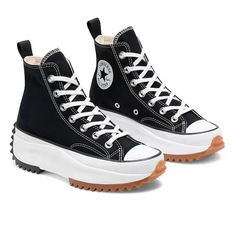 nuevo auténtico converse run hike hi negro suela gruesa de tubo alto casual zapatos de lona zapatos 164840c | Shopee México